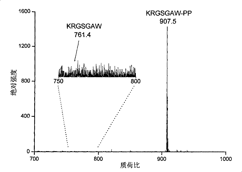 Method for enhancing ionization efficiency of peptide segment