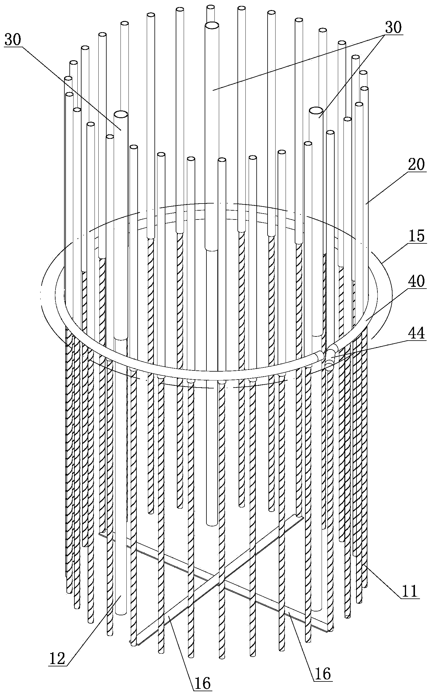 Structure and method for integrally breaking pile head of pile foundation