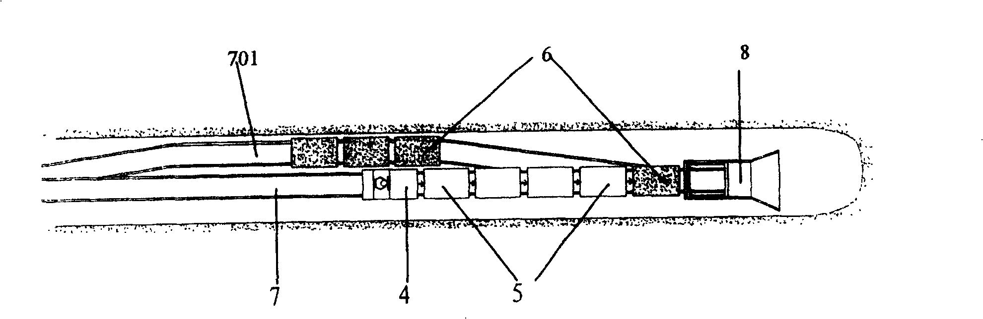 Stereo operation fast fragments discharging method in mine drifting