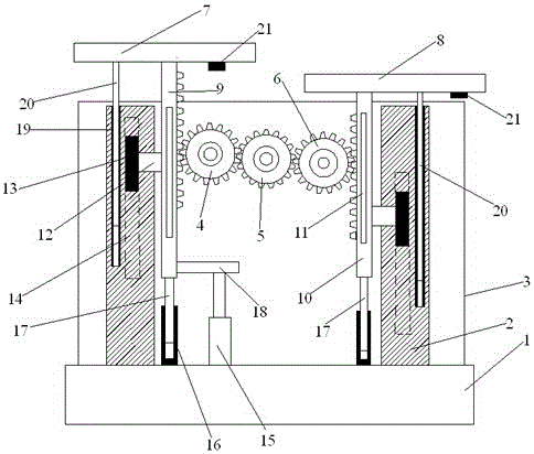 Reversing lifting device for gear transmission
