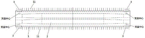 Hollow slab beam and preparation method thereof