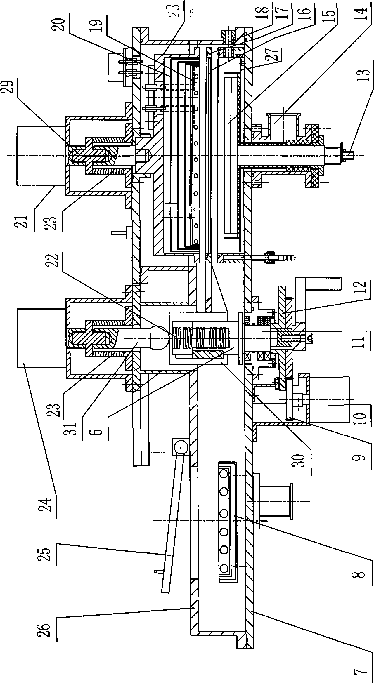 Continuous plasma reinforced chemical vapor deposition reaction chamber for preparing amorphous silicon film