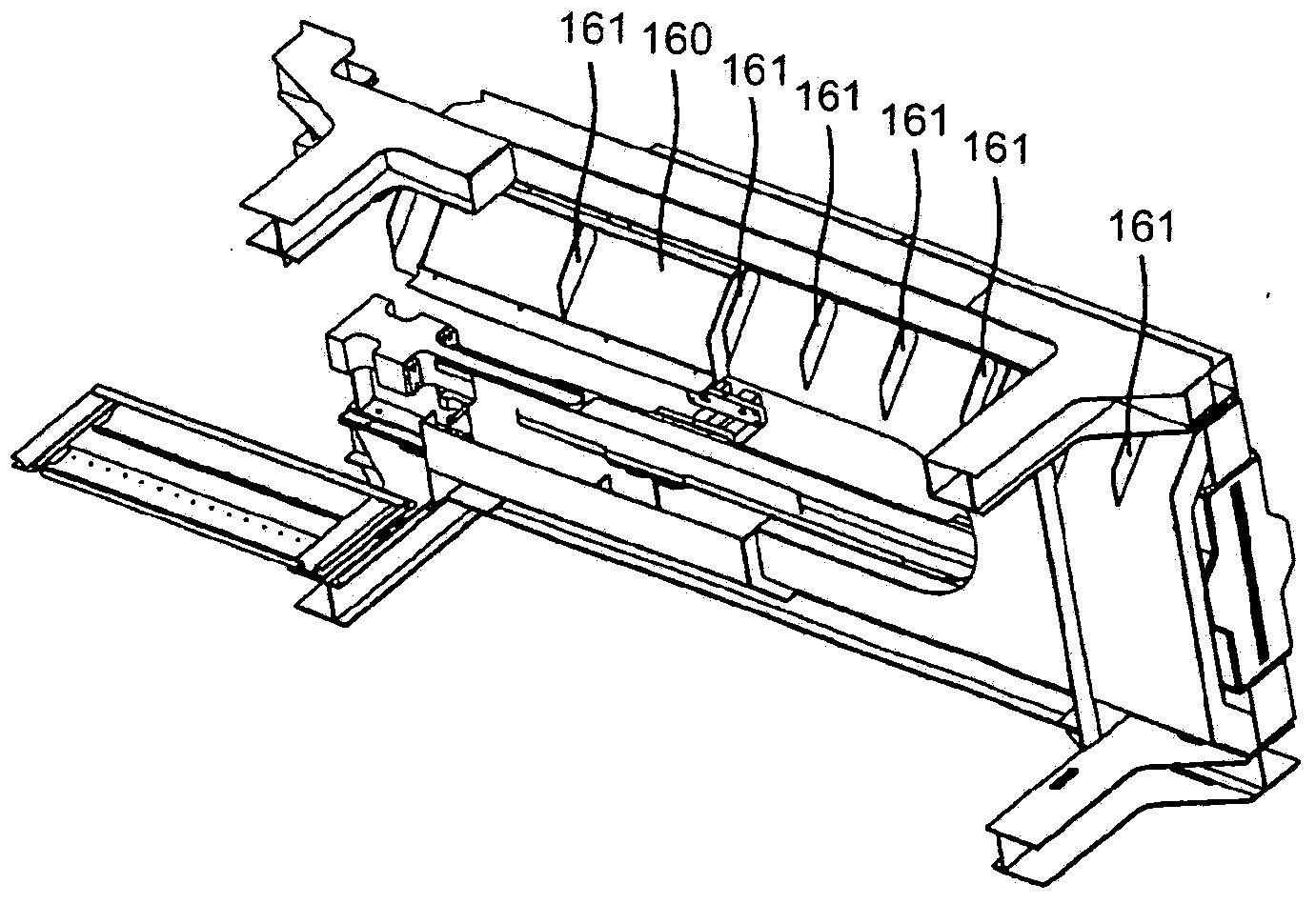 Machine frame for high-pressure roller press