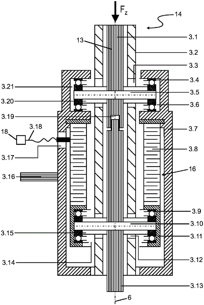 Advancing device for generating a secondary advancing movement of a tool