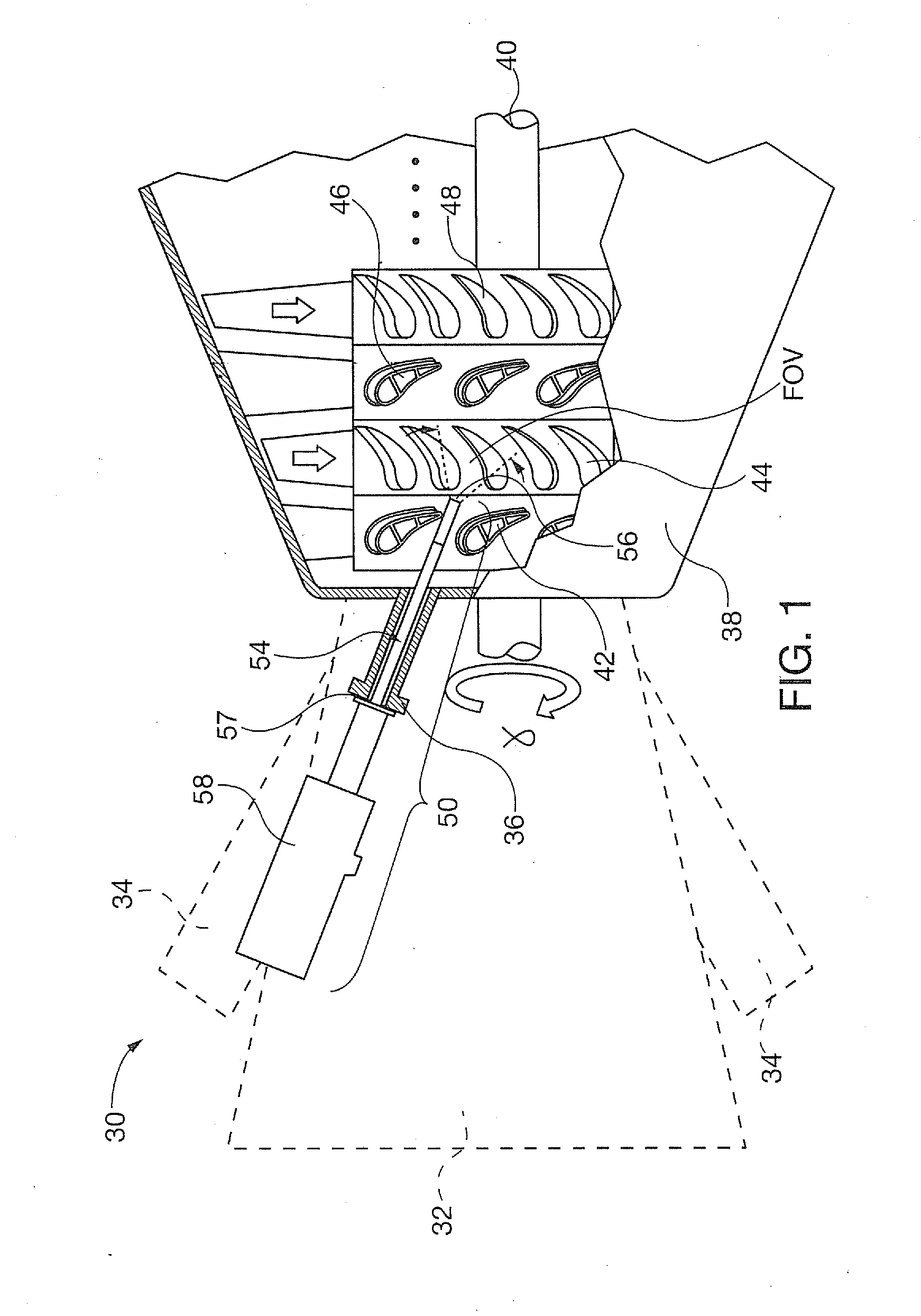 System and method for online inspection of turbines using an optical tube with broadspectrum mirrors