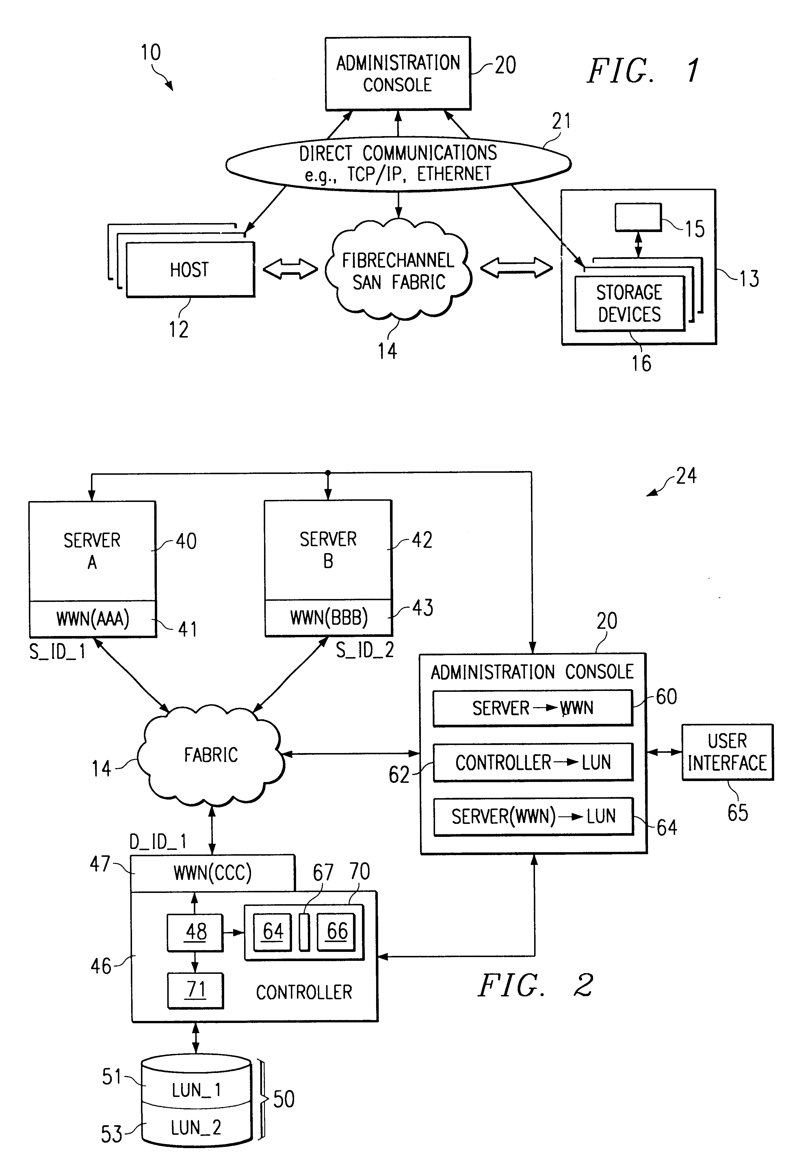 Method for storage device masking in a storage area network and storage controller and storage subsystem for using such a method
