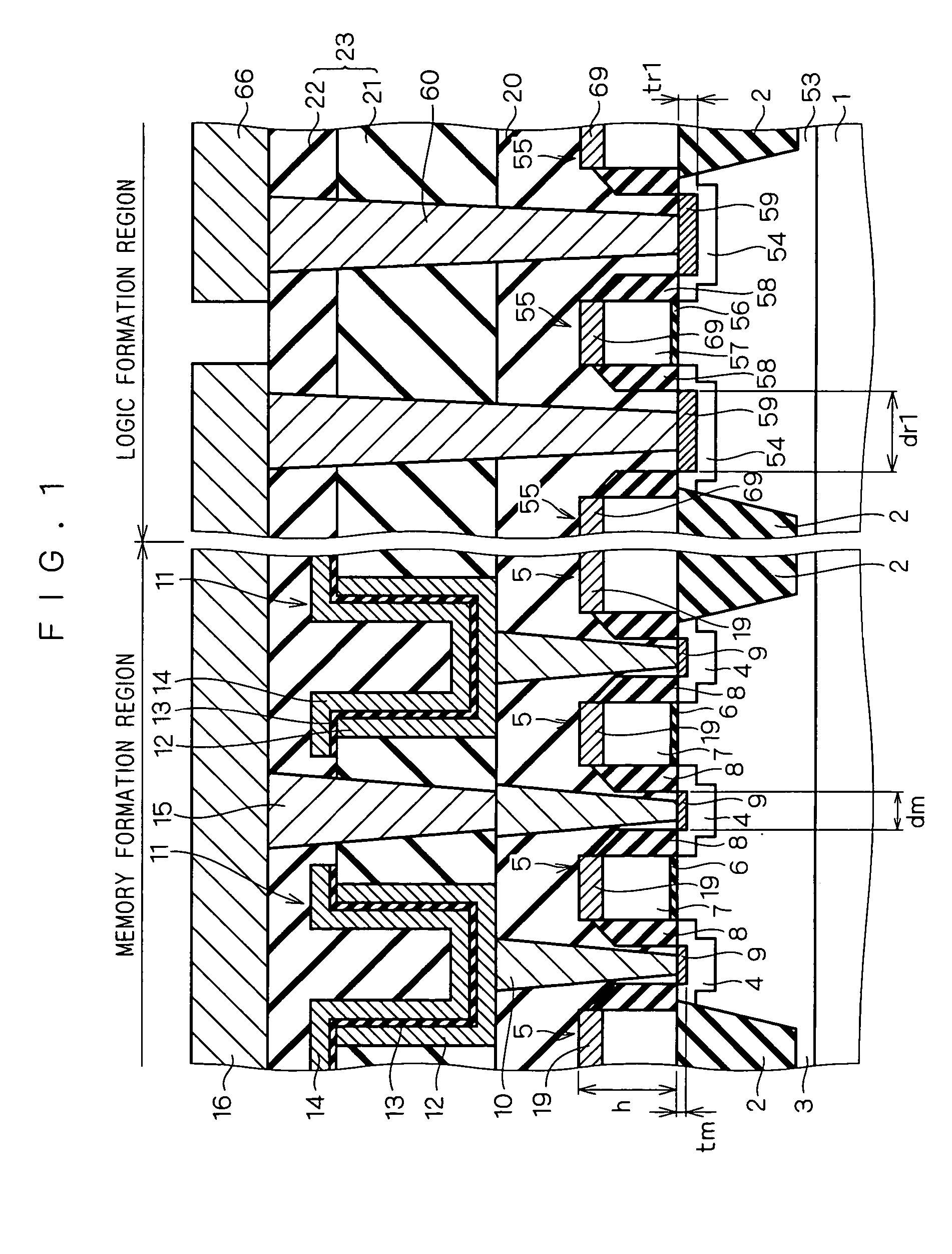 Semiconductor device having memory and logic devices with reduced resistance and leakage current