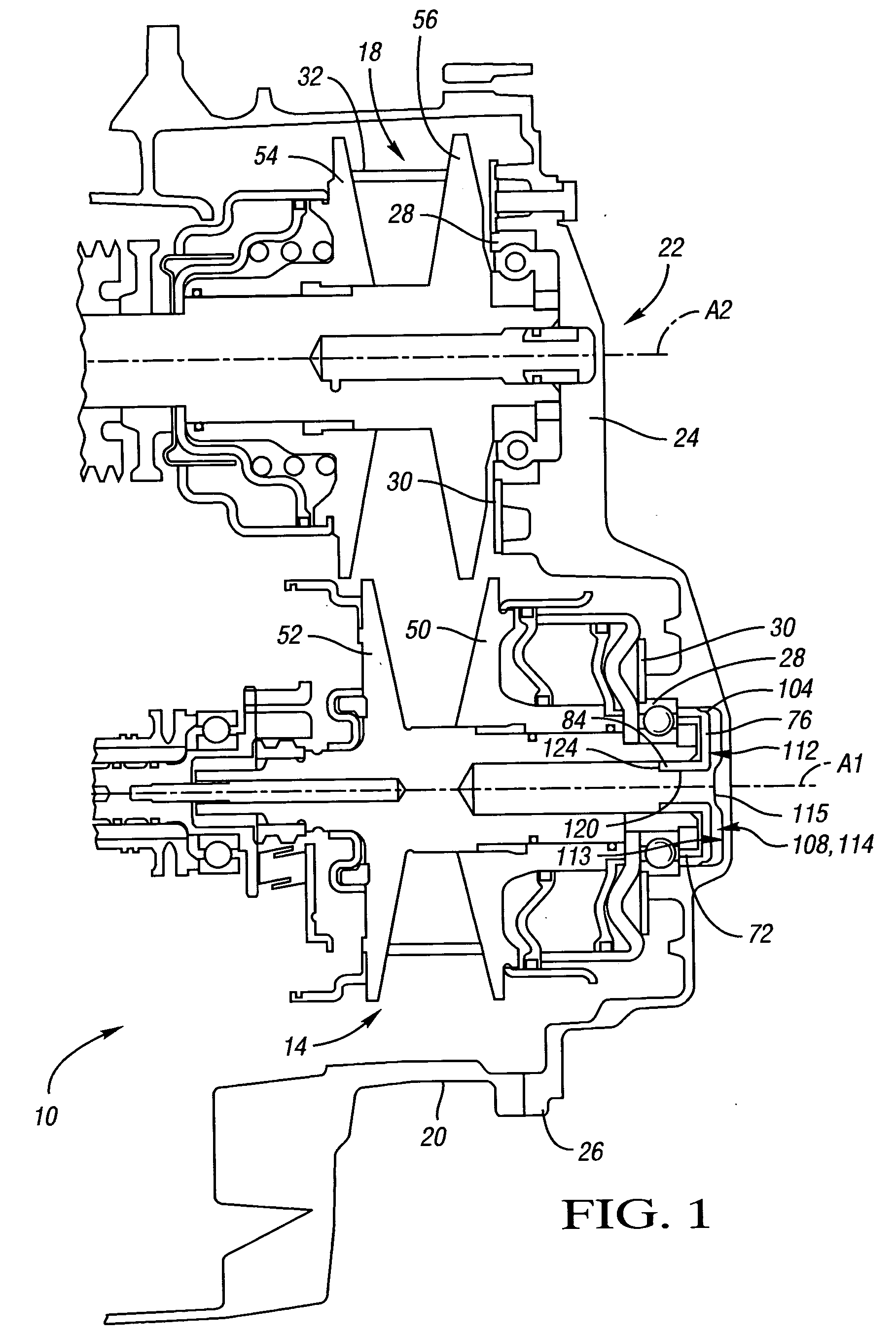 Transmission case cover with radial inflow channel