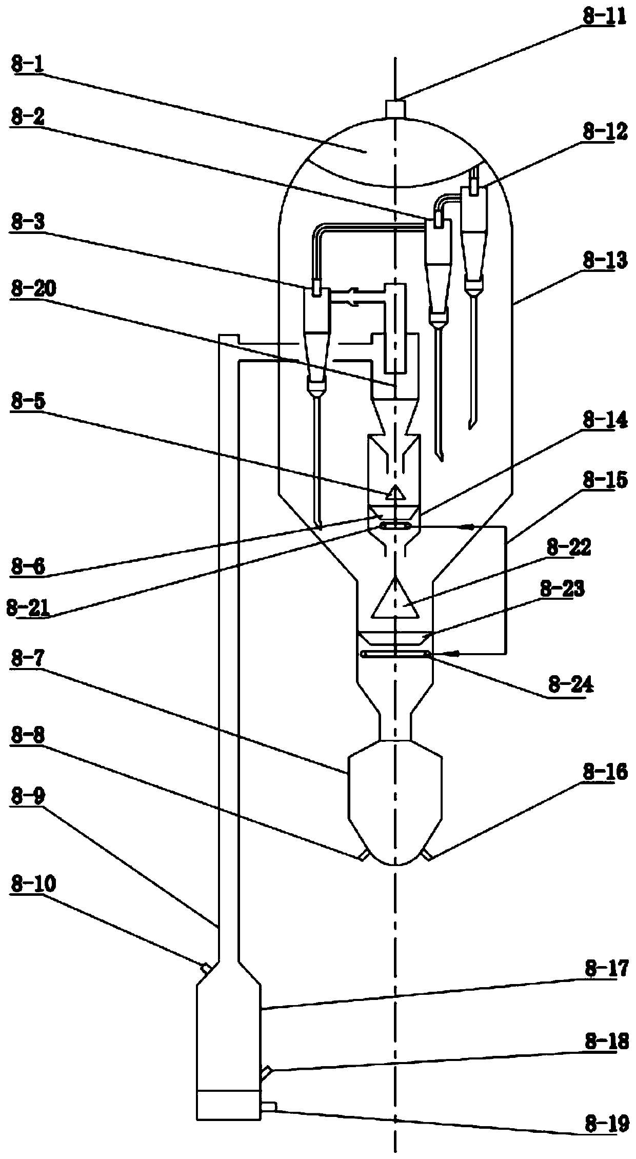 A system and method for producing coal tar, coal gas and semi-coke by solid heat carrier activated gas flash pyrolysis coal