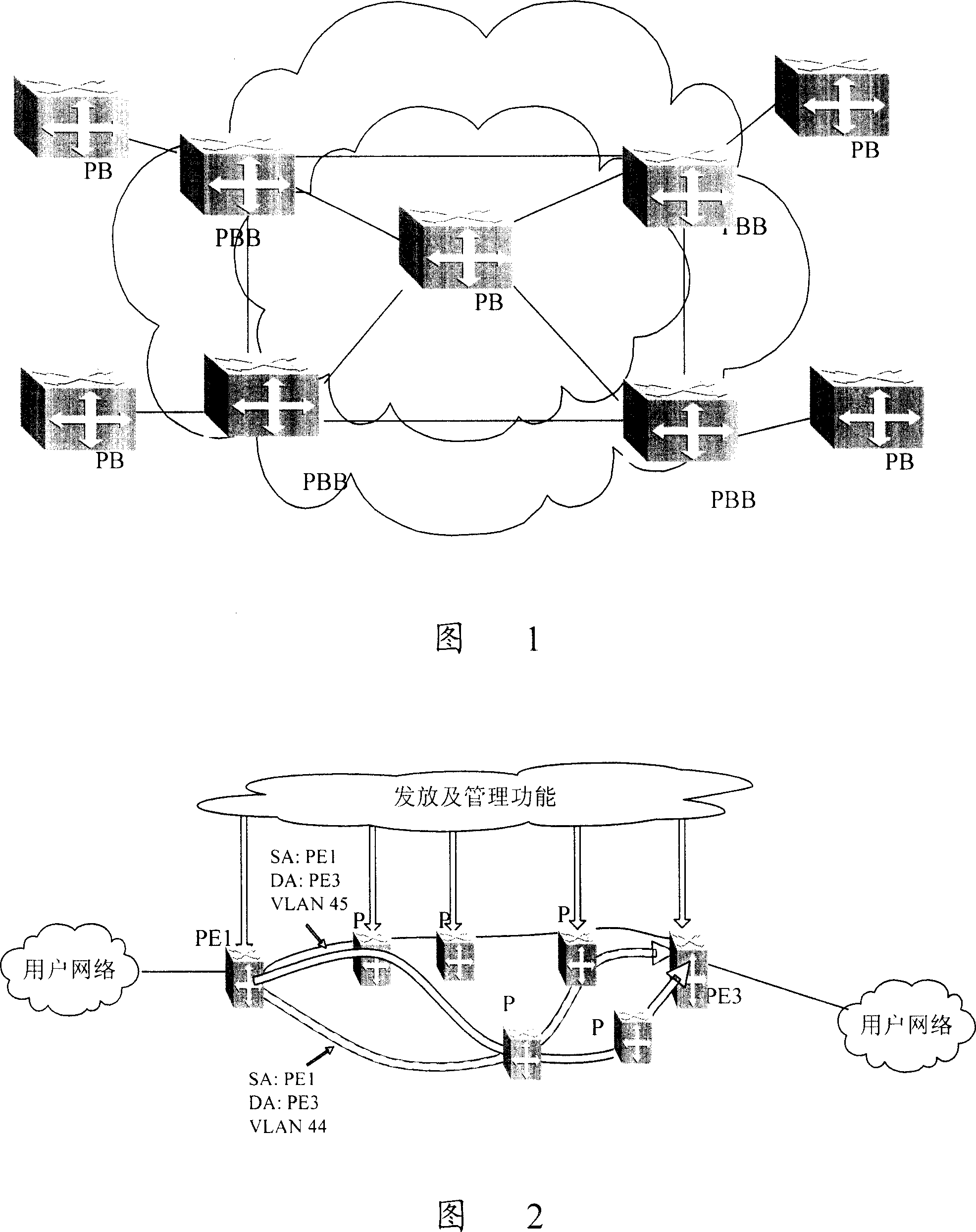 Data forwarding method for layer 2 network and network and node devices