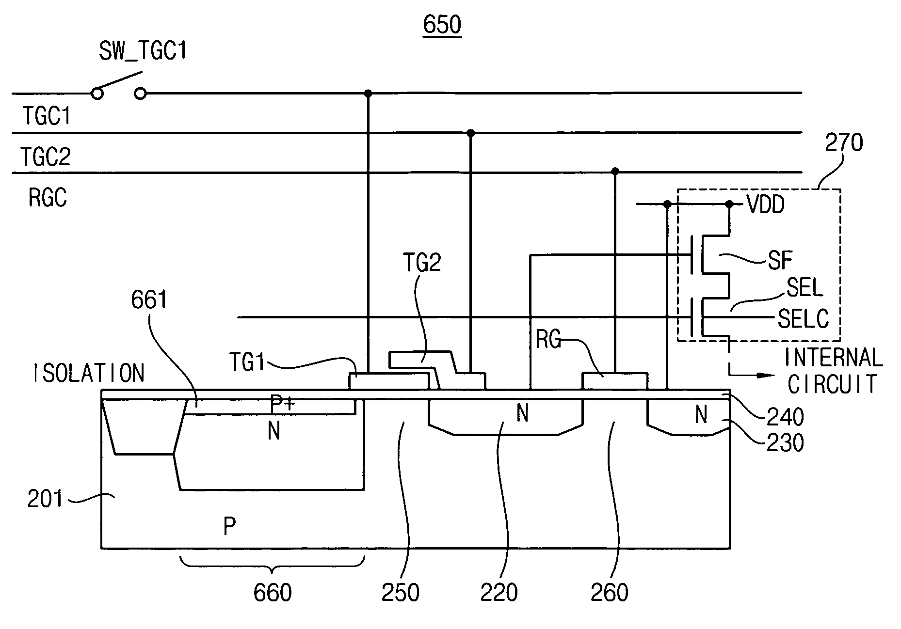 Active pixel sensor with coupled gate transfer transistor