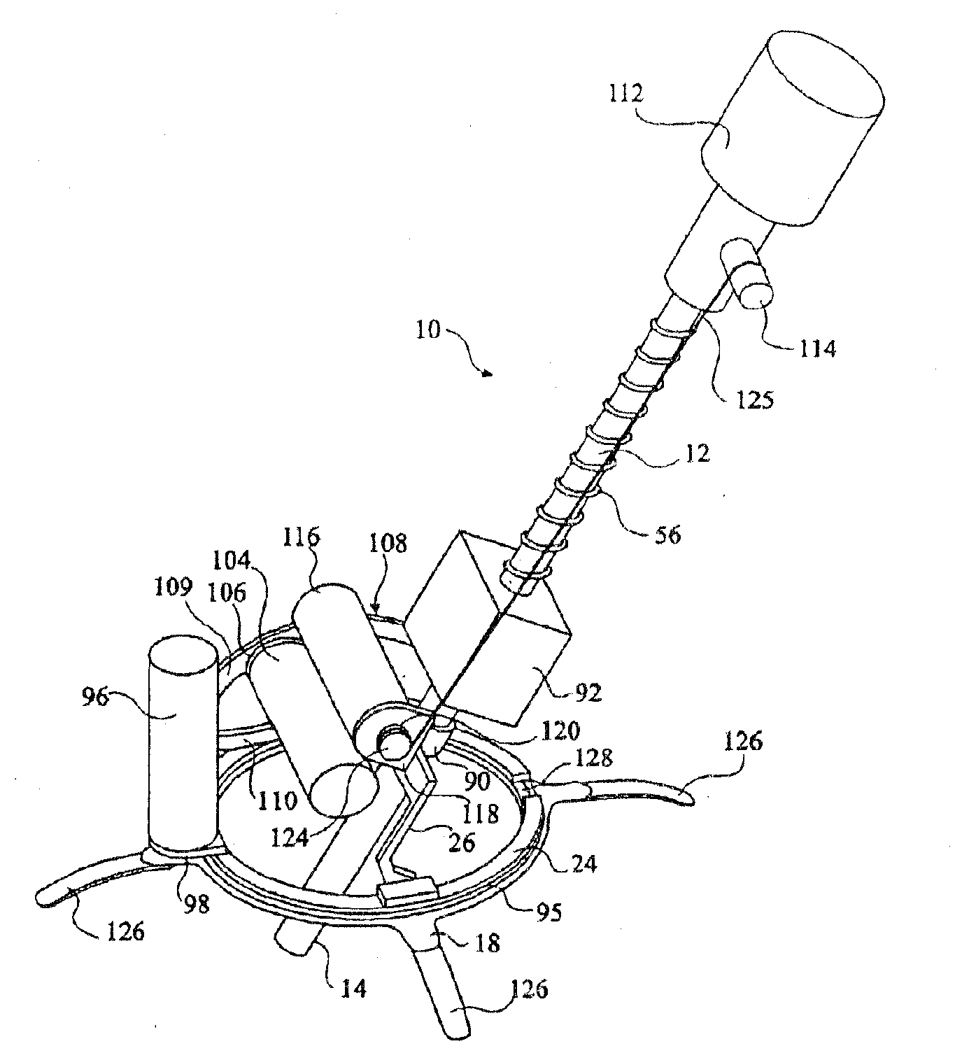 System for positioning on a patient an observation and/or intervention device