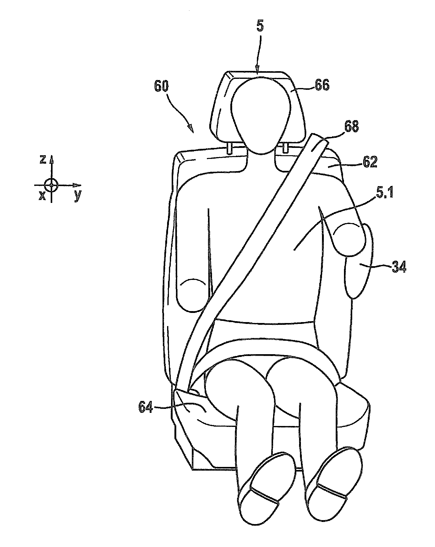 Method and device for protecting and restraining a passenger and an evaluation and control unit for a protection and restraint device