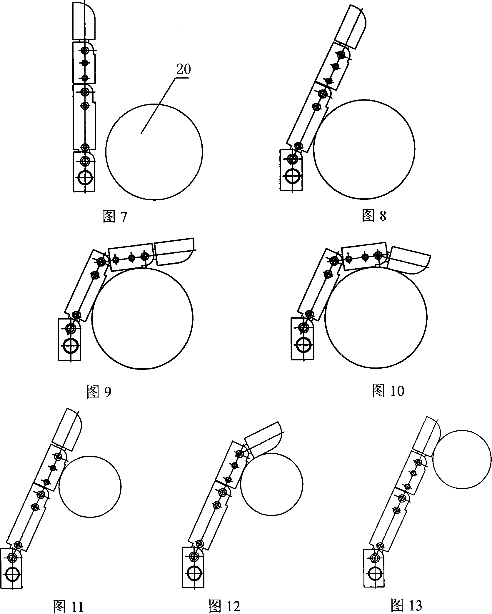 Gear belt wheel multi-joint high under-driven robot finger device