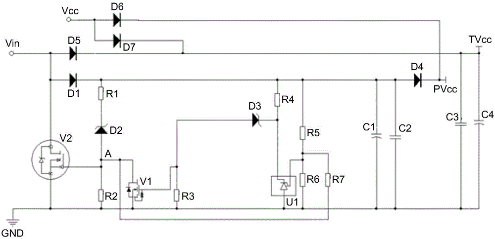 Hysteresis type power supply circuit