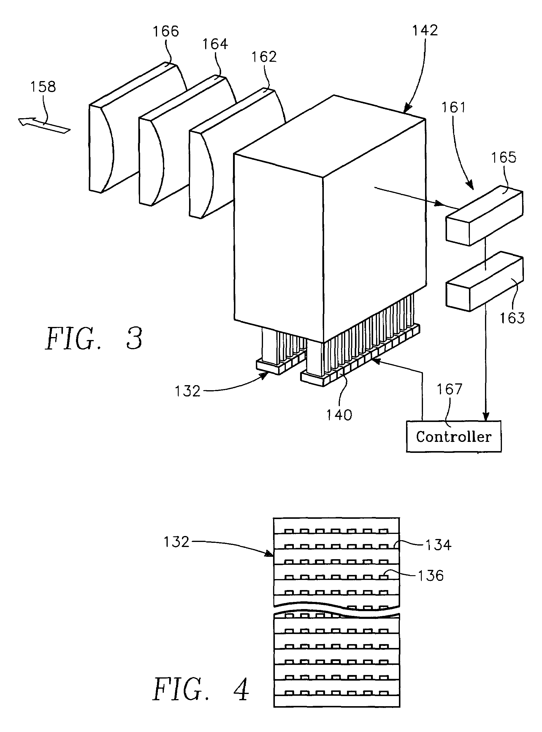 Semiconductor substrate process using an optically writable carbon-containing mask