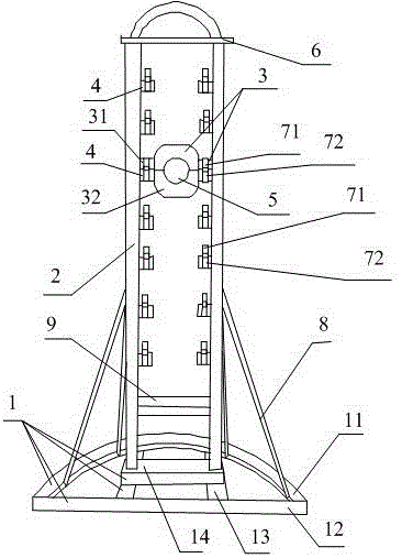 Vertical cable pay-off device