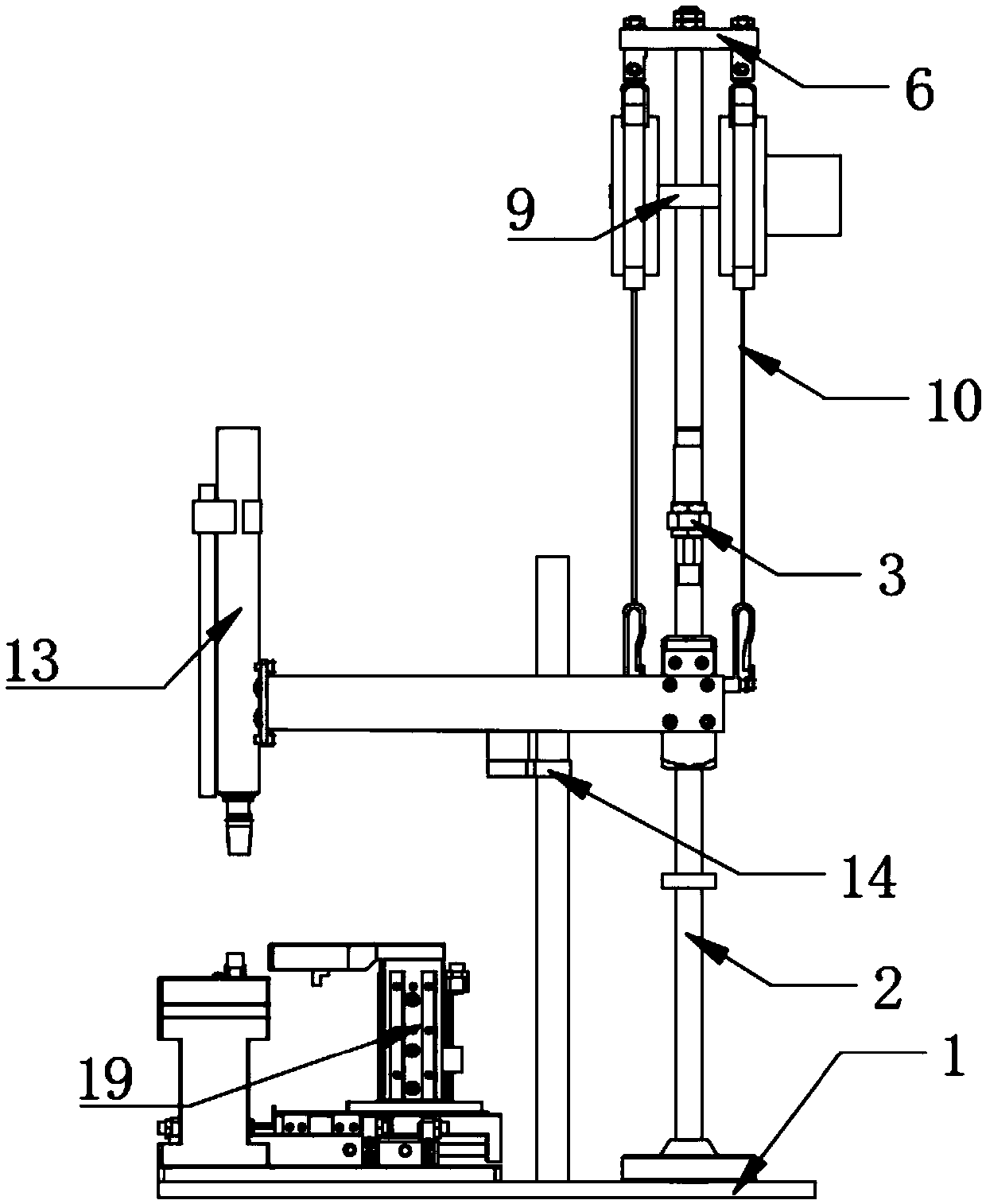 Electric actuator press-mounting operating platform