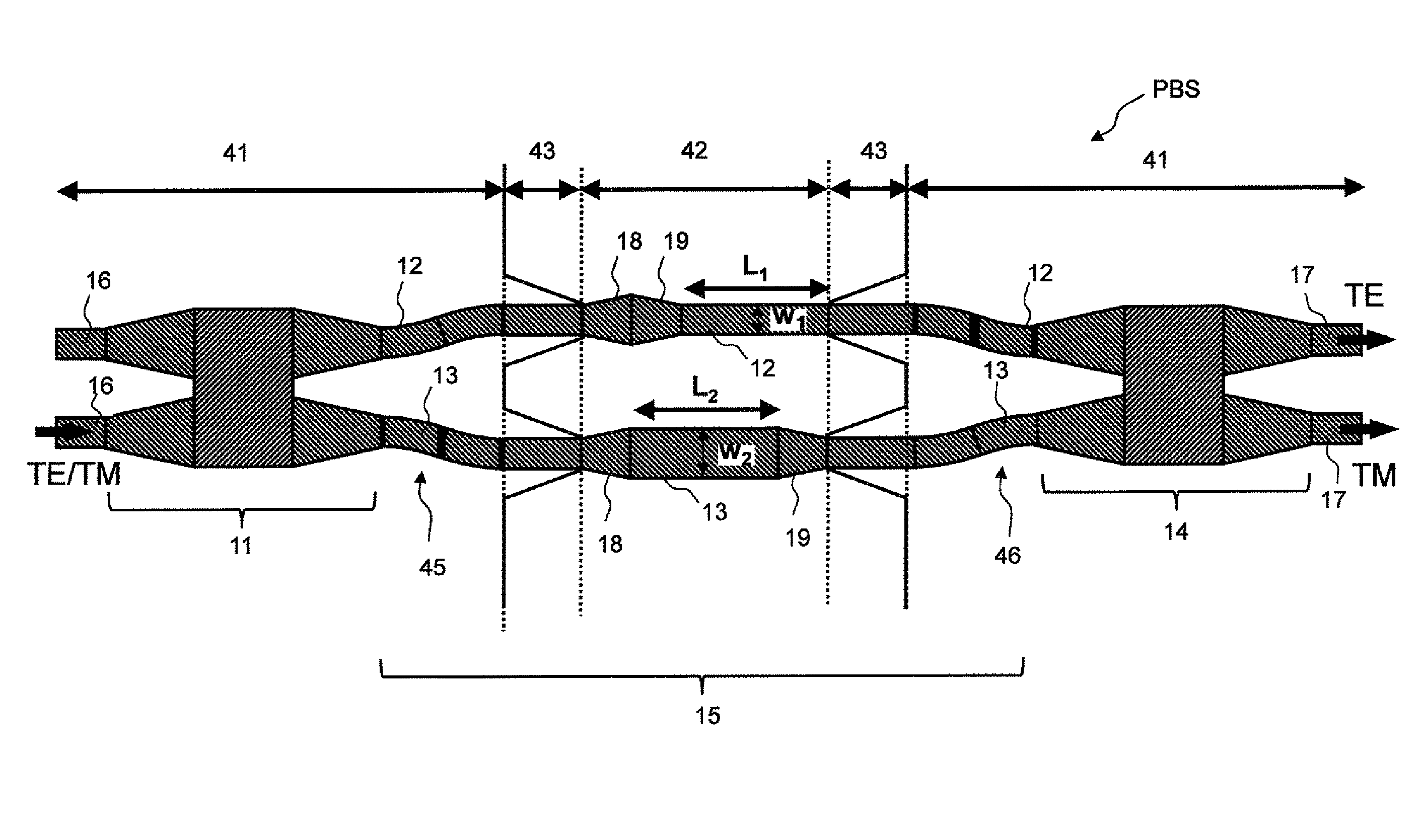 Polarization beam splitter and optical device