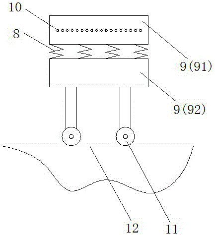 Diode lead sizing sealing device capable of achieving uniform sizing