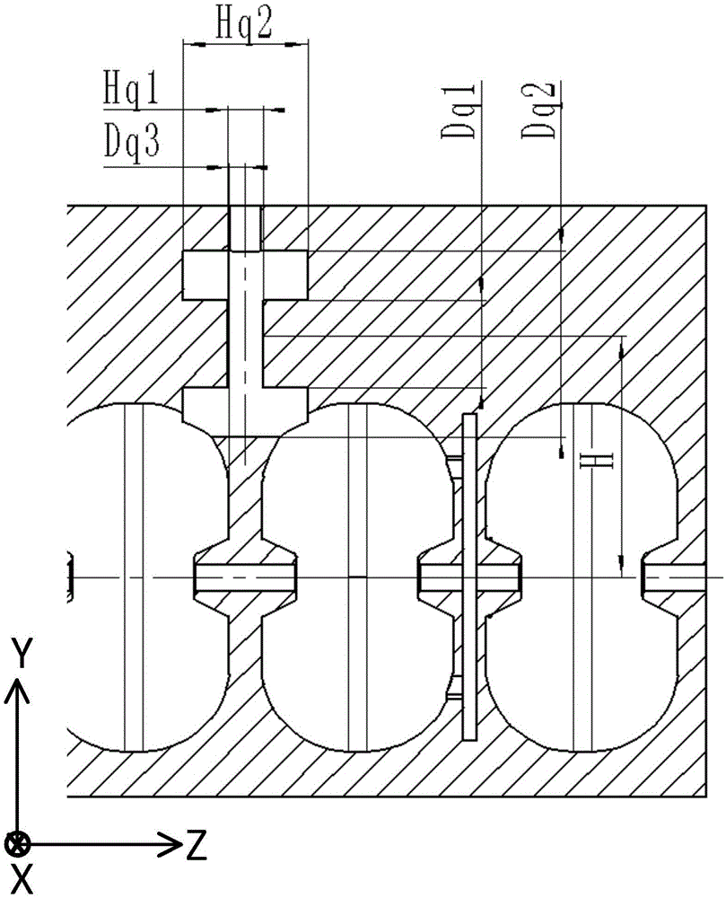 Shaft coupling and side coupling mixed double-beam standing wave electron linear accelerator