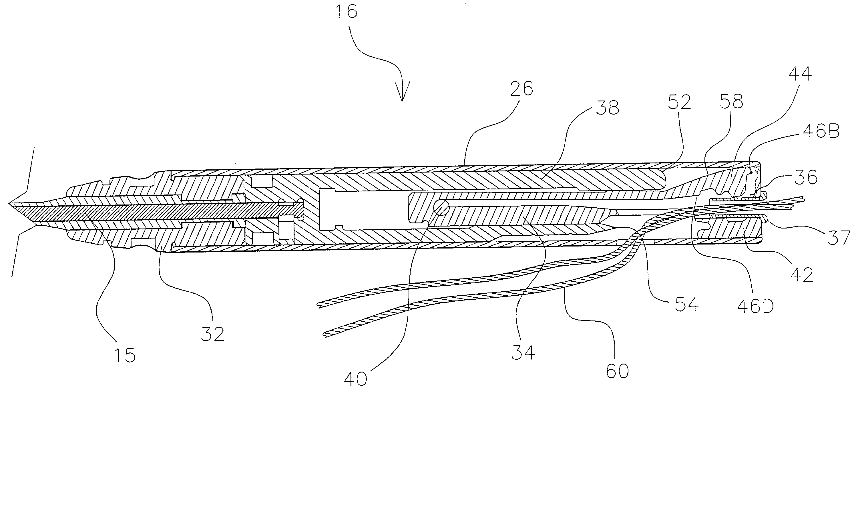 Crimping instrument with motion limiting feature