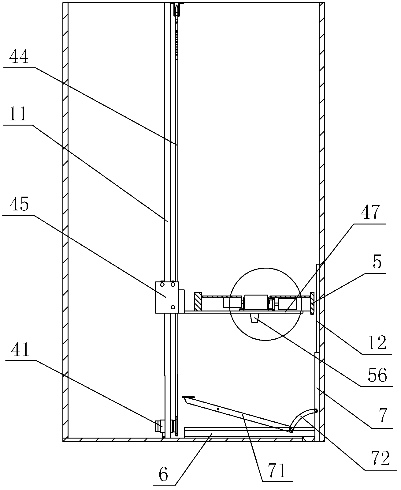 Automatic shoe depositing and taking device