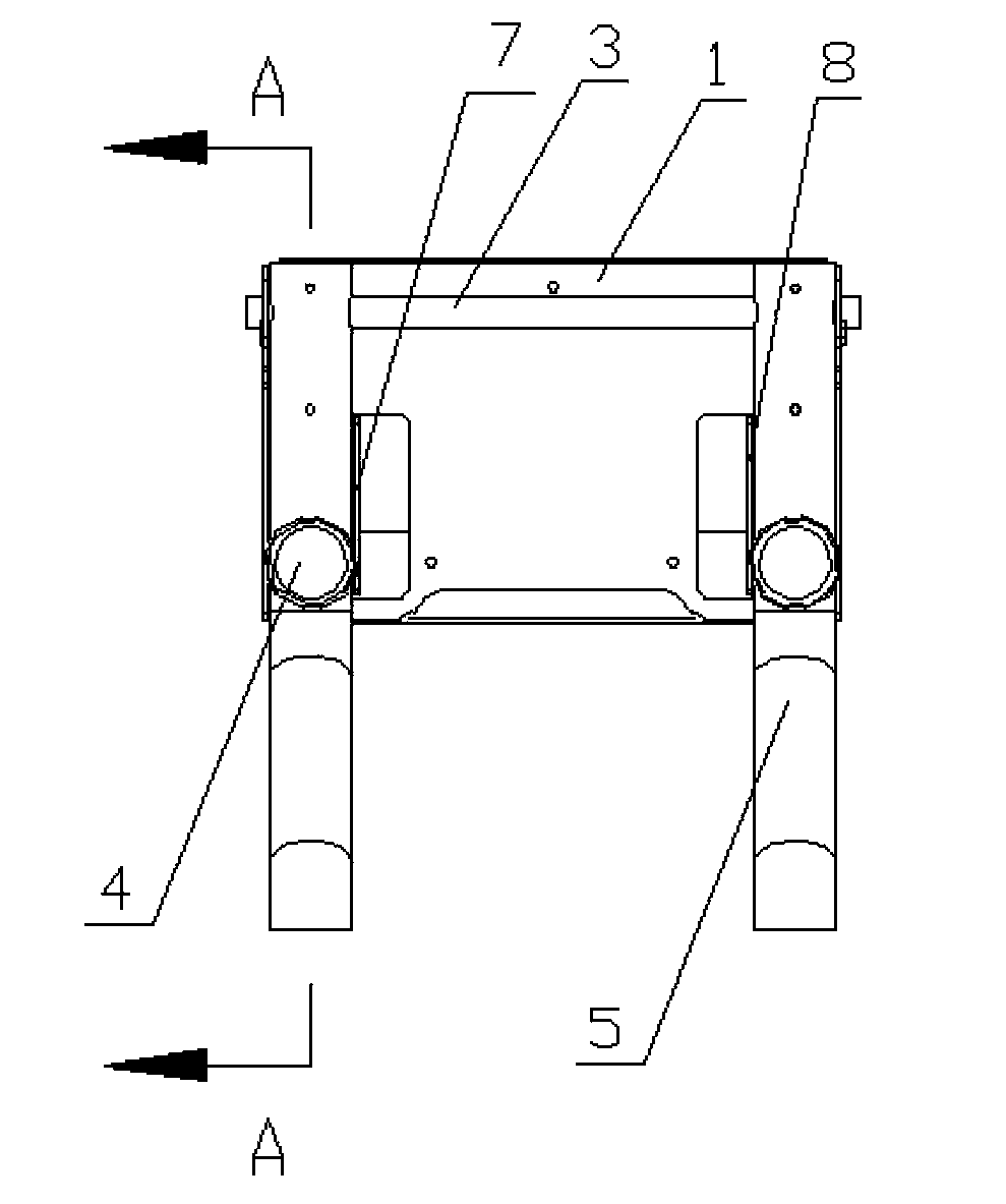 Structure-improved turning head for flat-panel television rack