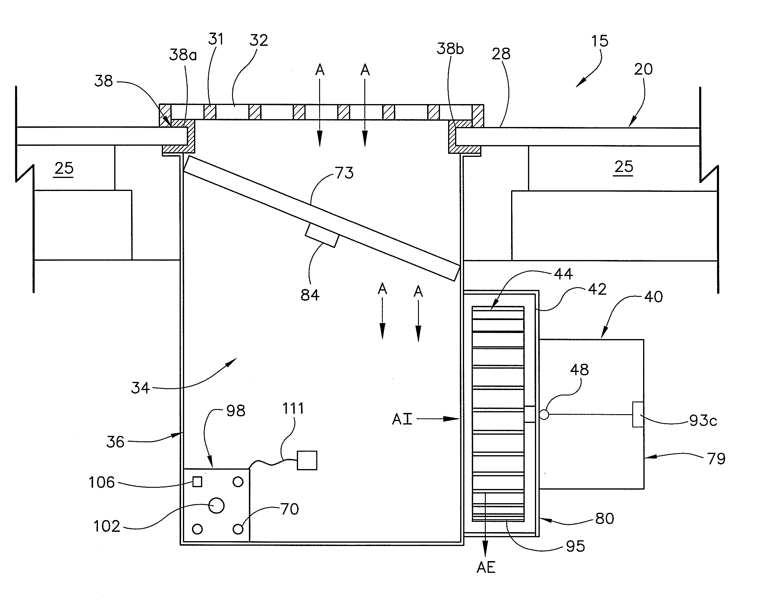 Cooking system with ventilator and blower