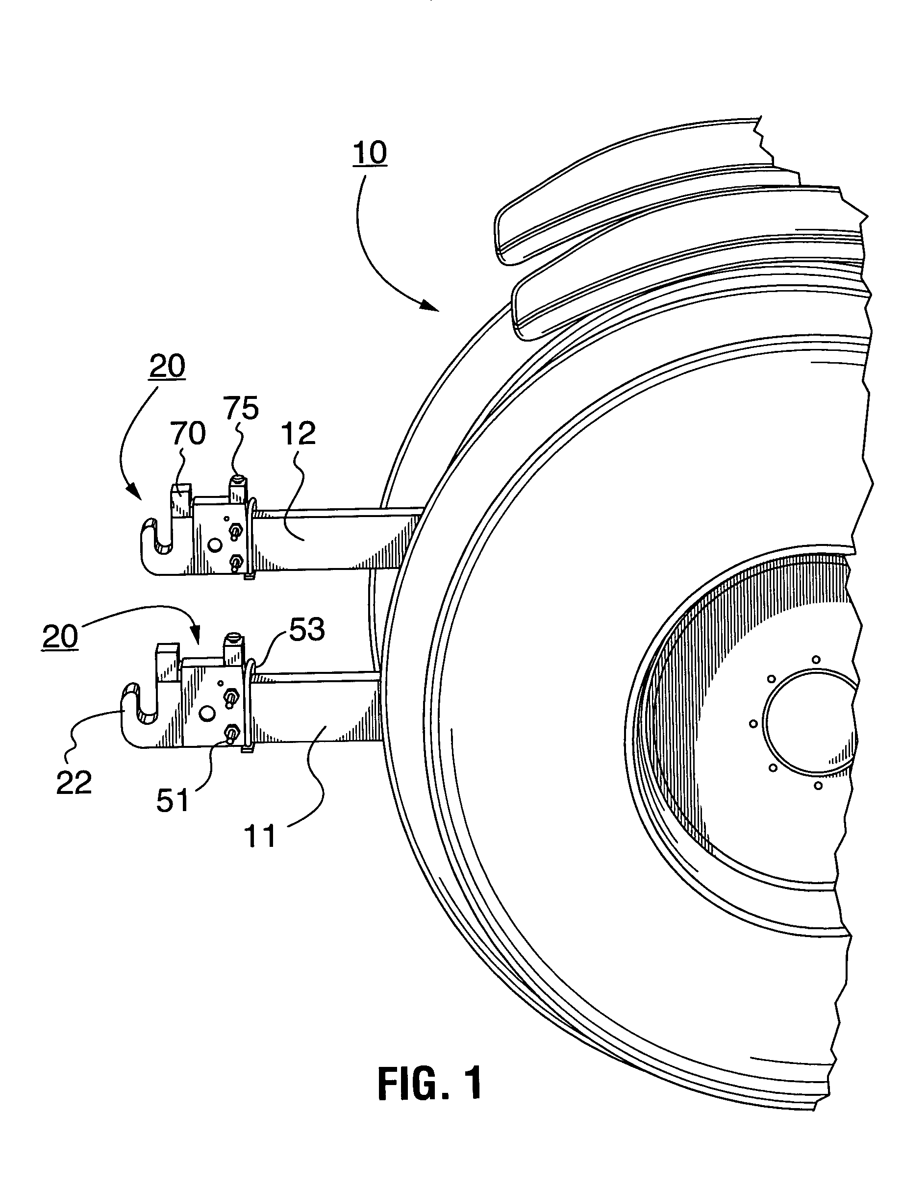 Tractor hitch lift arm adaptor