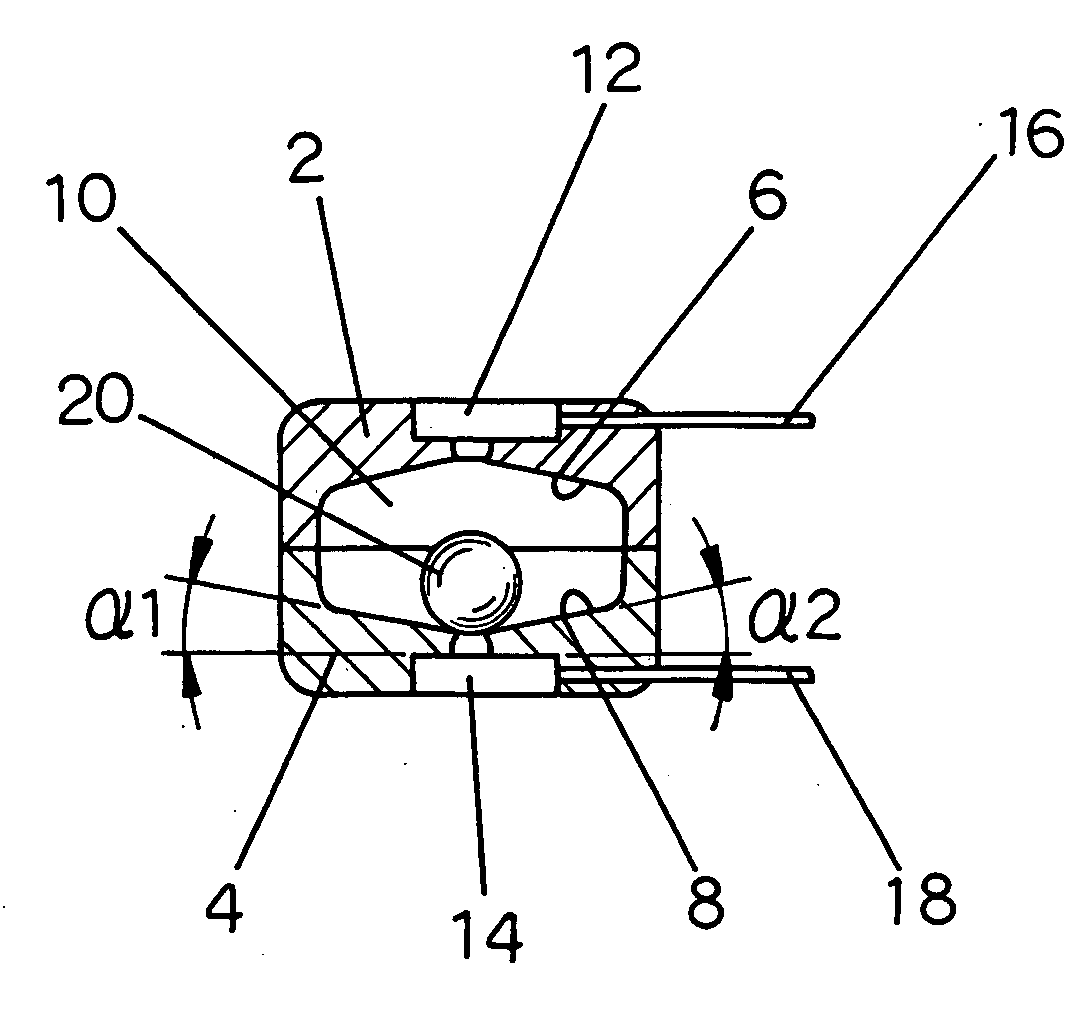 Inclined detector