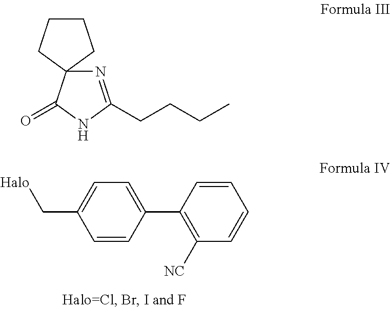 One pot process for preparing 2-butyl-3-[[2'-(1H-tetrazol-5-yl)[1,1'-biphenyl]-4-yl]methyl]-1,3-diazaspiro [4, 4] non-1-en-4-one (irbesartan)