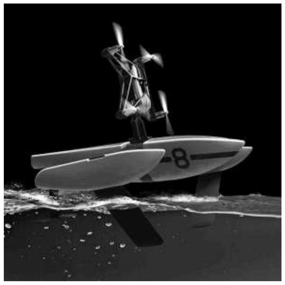 A free launch hydrofoil experimental device