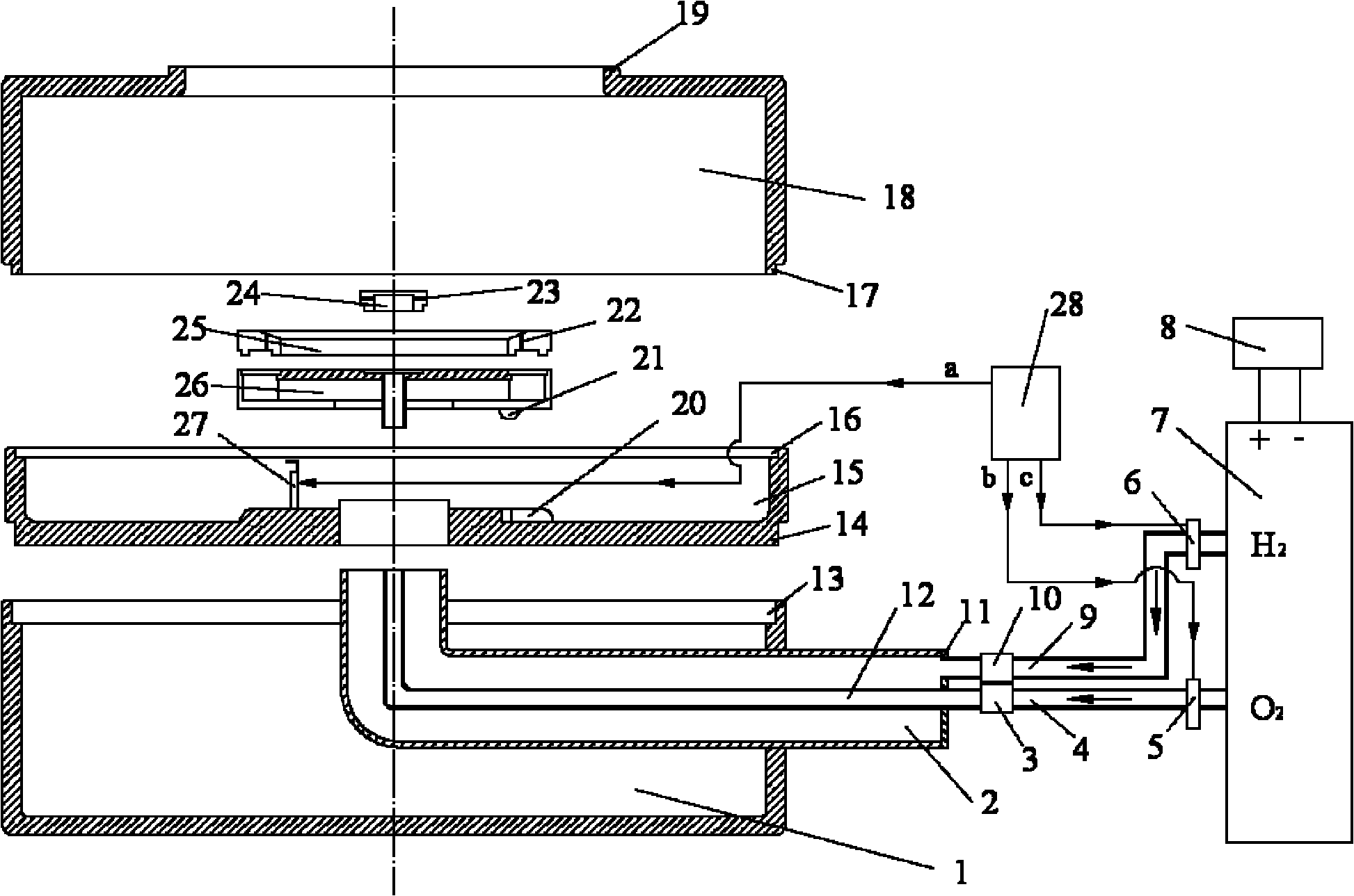 Hydrogen and oxygen combustion cooker based on oxyhydrogen production machine
