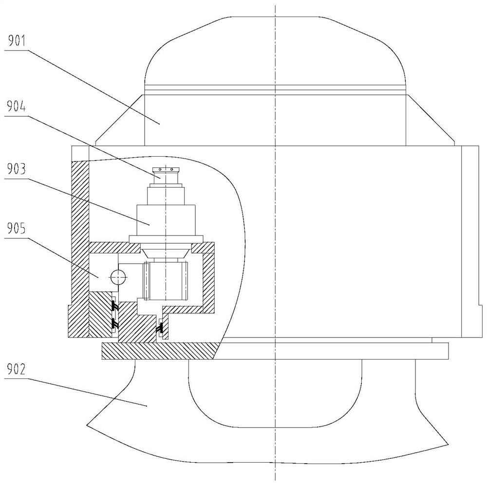 Sinking type vertical shaft heading machine and well forming method thereof