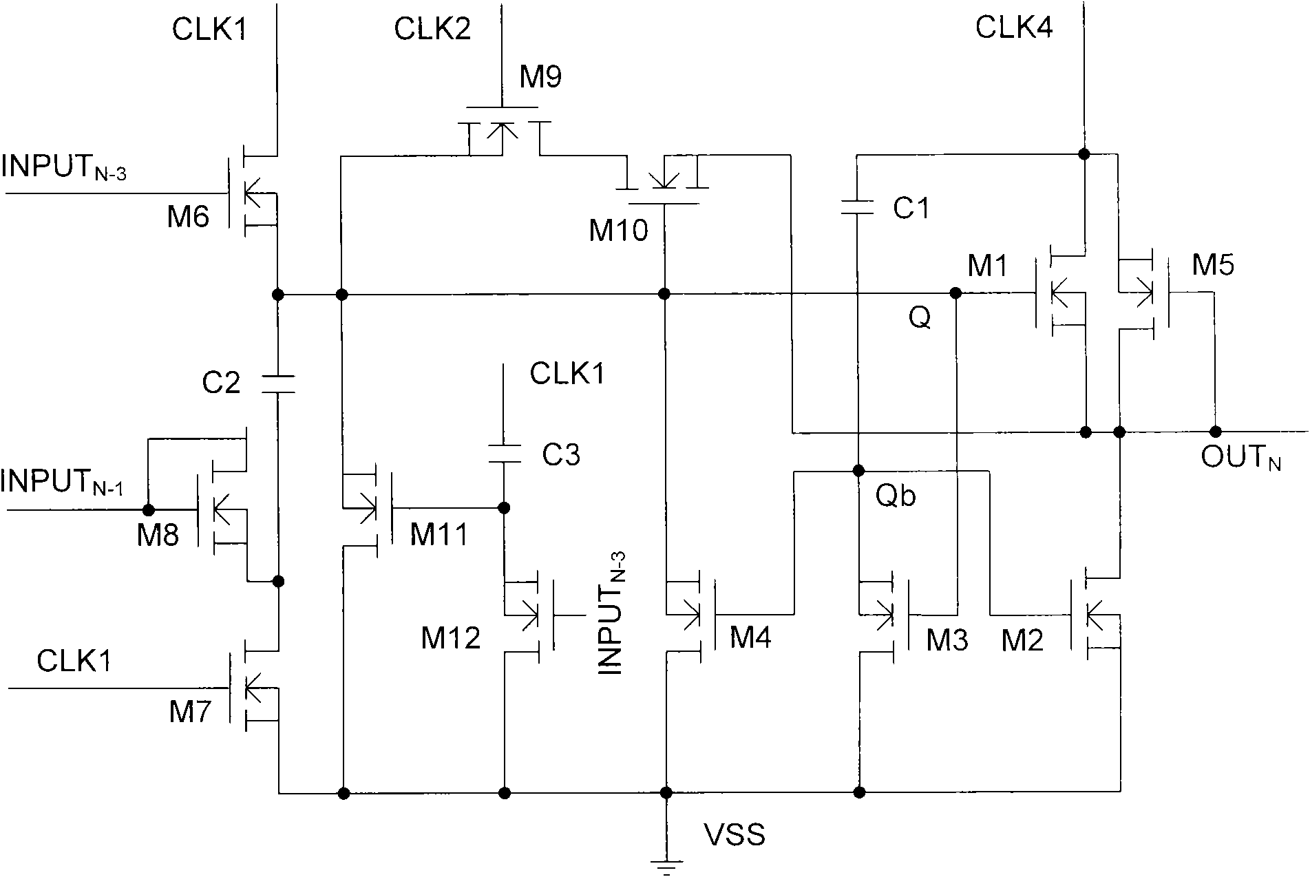 Shift register and grid line drive device thereof