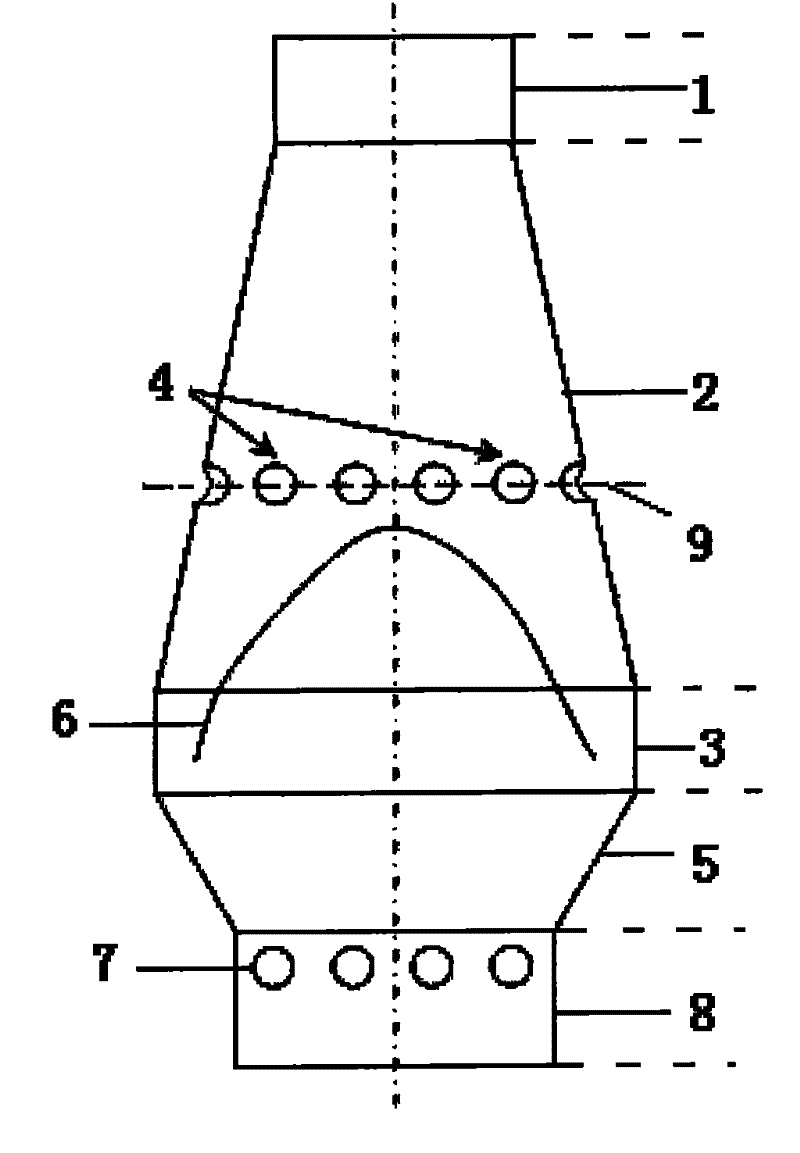 Method for district cooling of blast furnace during blast furnace dissection