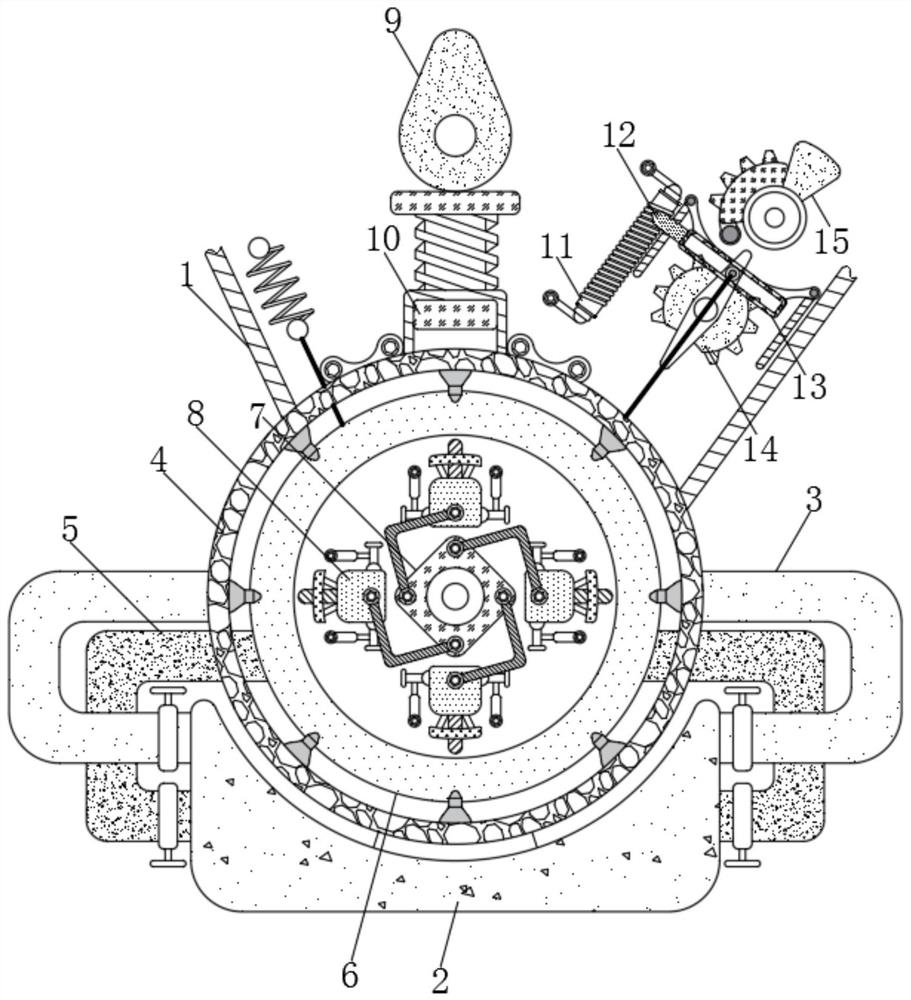 Hardware machining auxiliary device for solving problems of difficult machining and cooling water waste