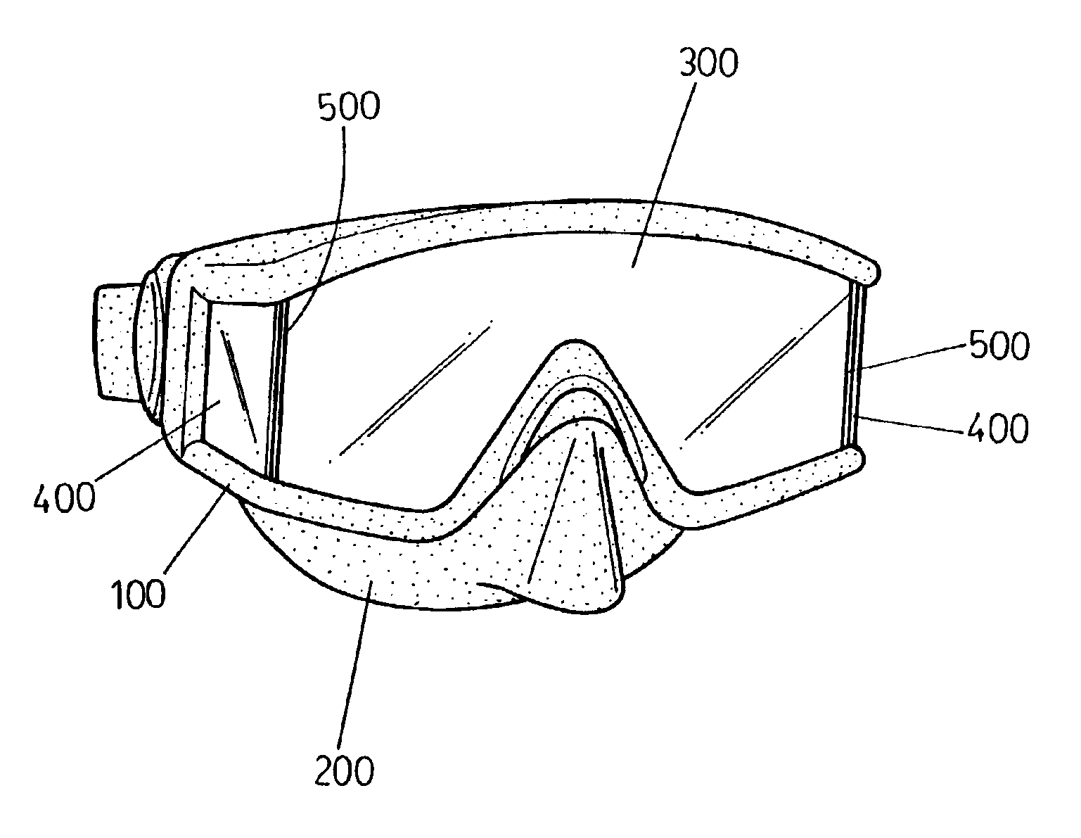Adhesion of diving goggle lenses