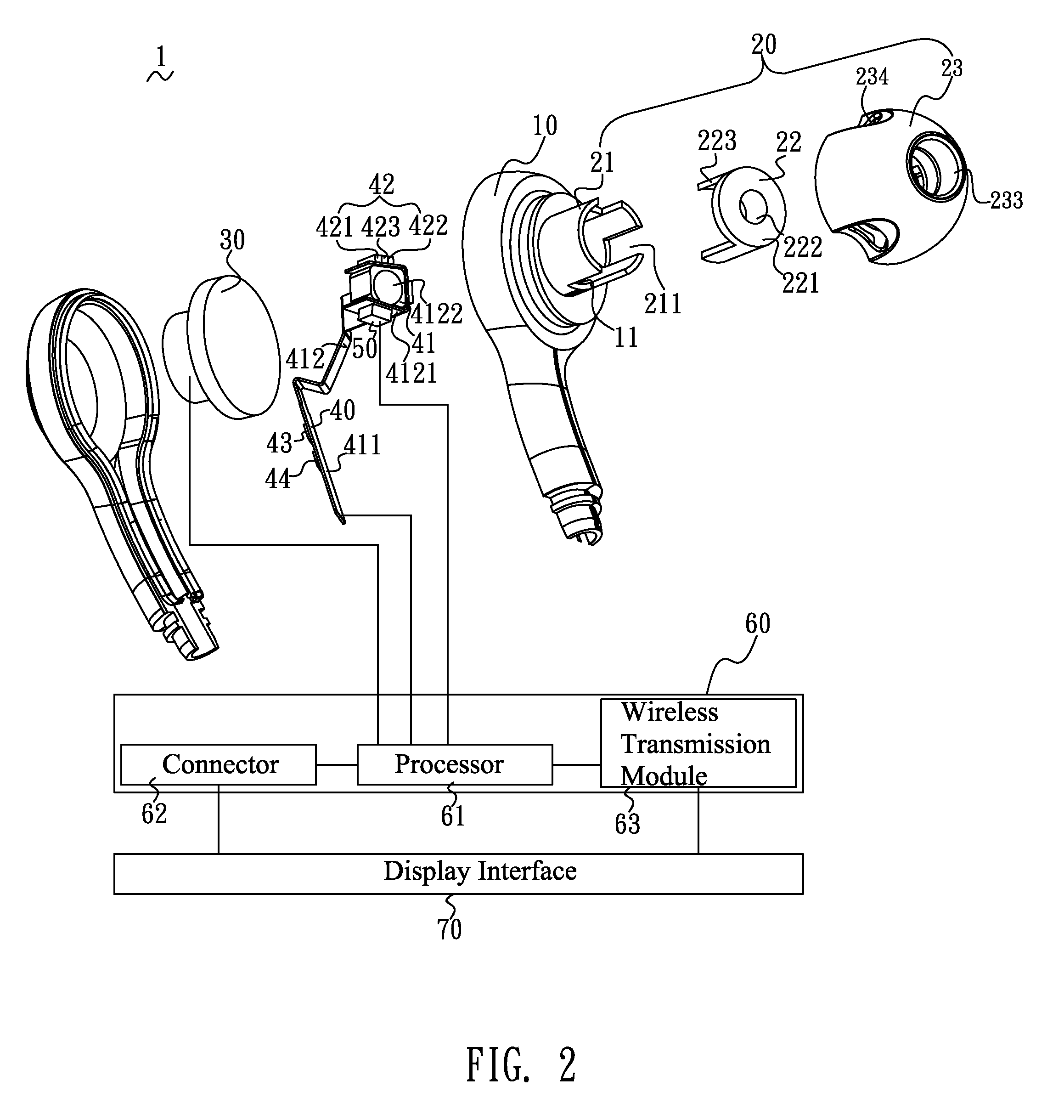 Physiological function detecting earphone and detecting method thereof