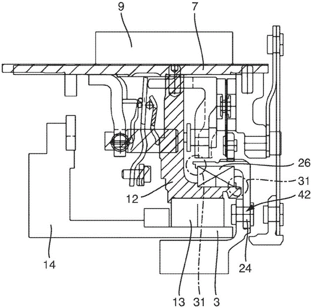 Bearing assembly for an intermediate shaft in a clutch of a hybrid module