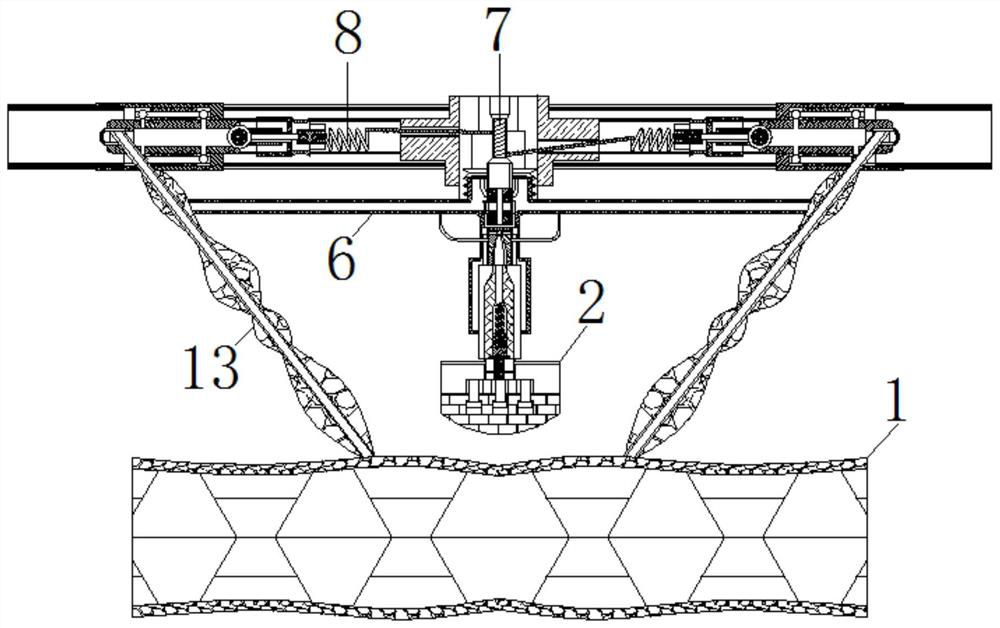 Radome manufacturing equipment based on glue-printing bonding stretching method