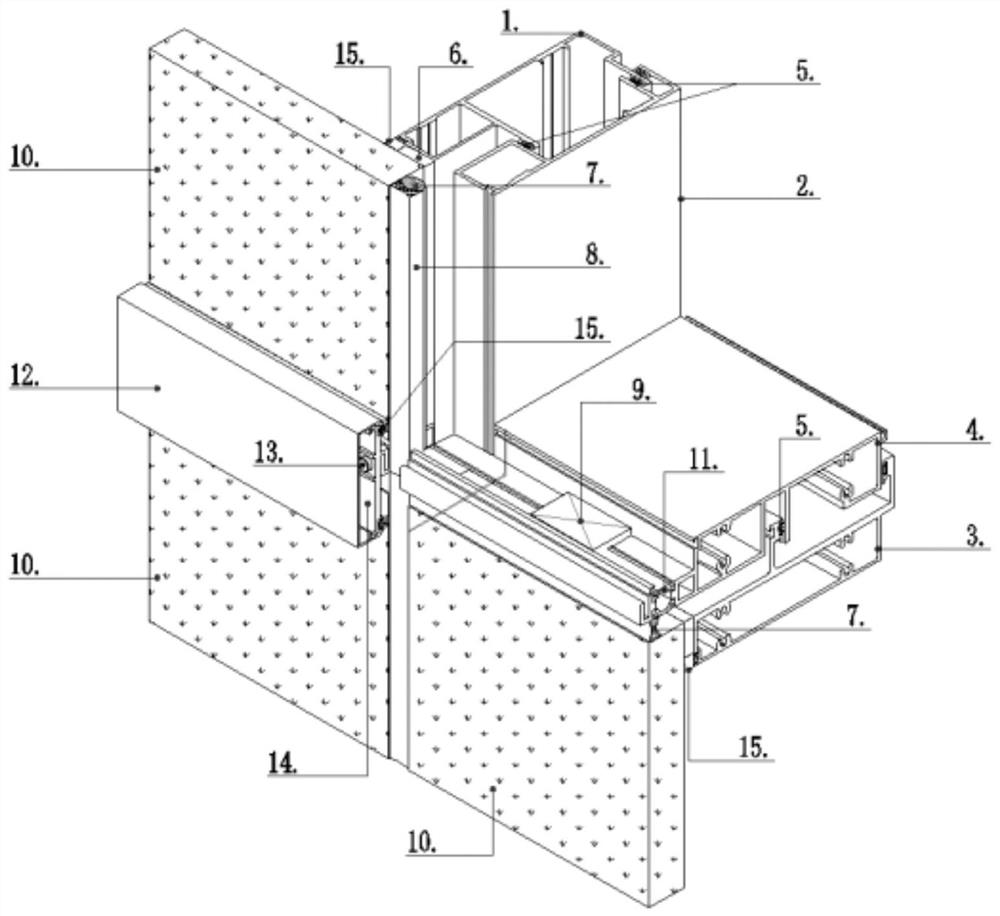 Novel unit component assembly type glass curtain wall system and assembly method