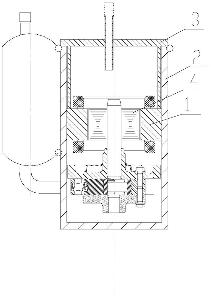 Stator fixing device, compressor and motor