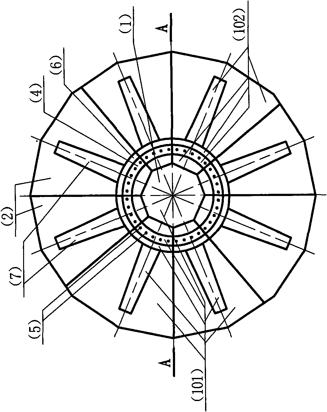 Combination foundation of large-scale tower mast type mechanical equipment