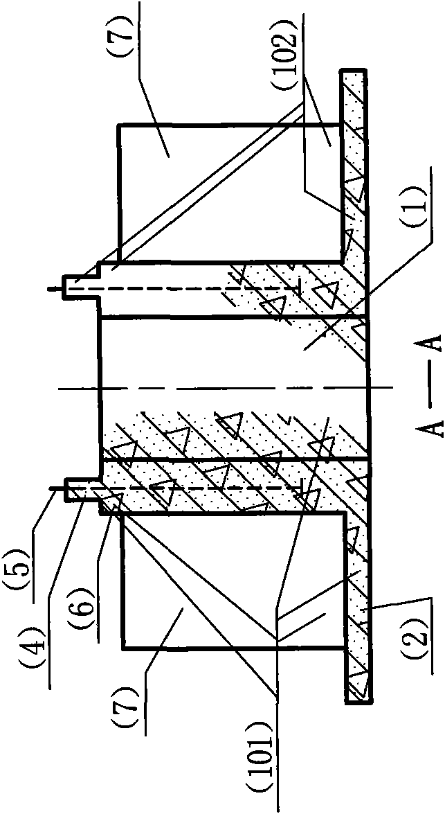 Combination foundation of large-scale tower mast type mechanical equipment