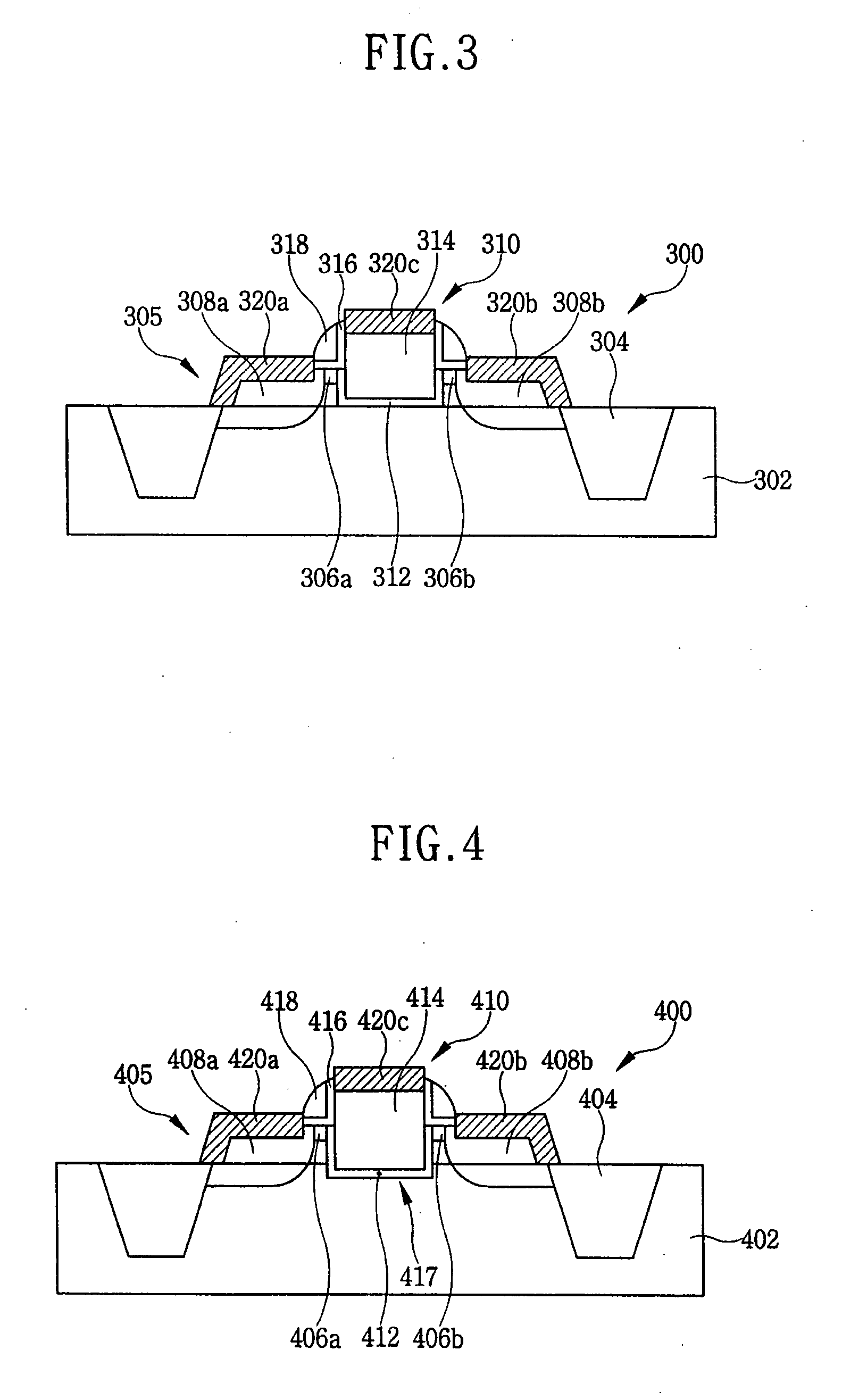 MOS transistor with elevated source and drain structures and method of fabrication thereof