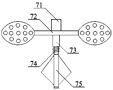 Combined fertilizer stirring rod