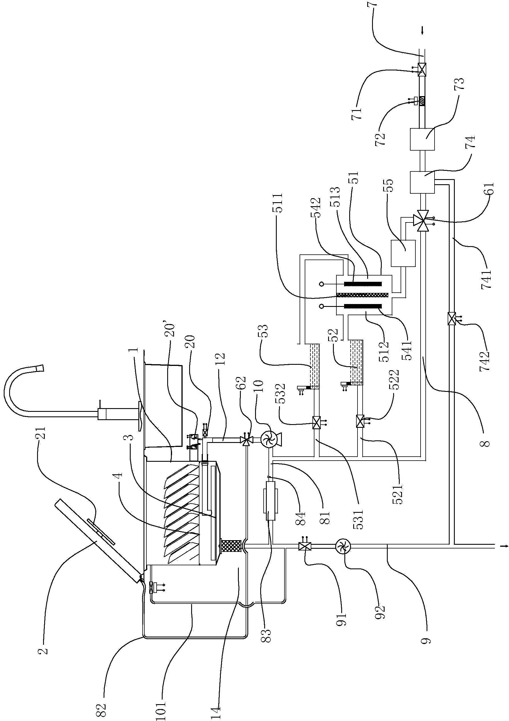 Cleaning machine with brine electrolysis device and cleaning method thereof