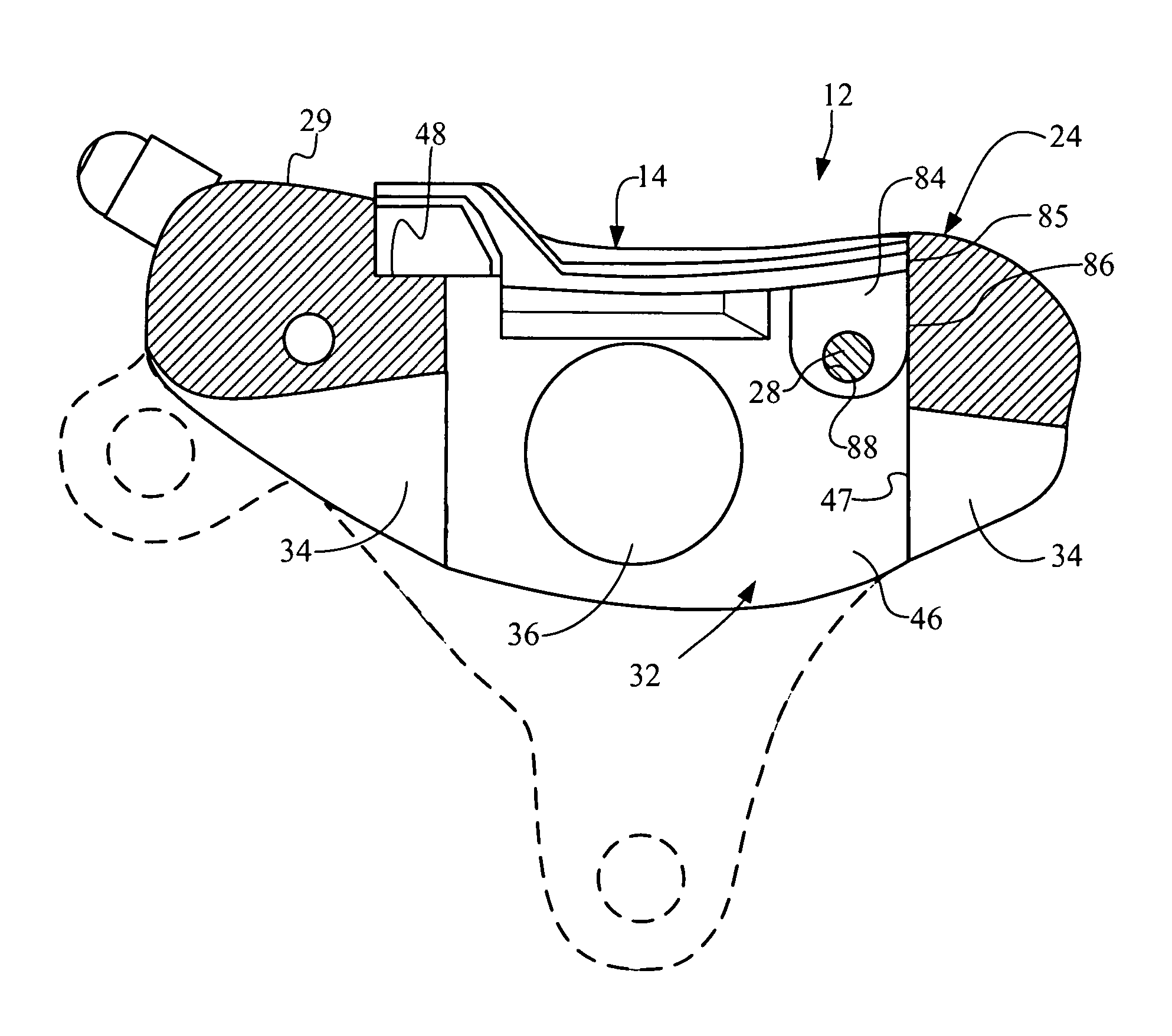 Bicycle brake caliper assembly